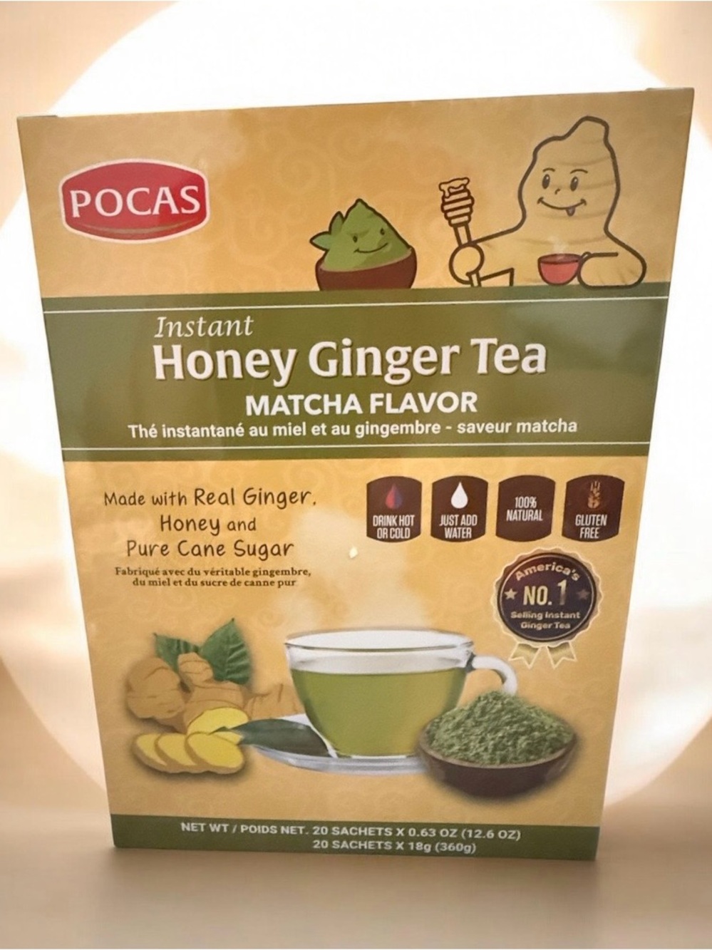 Honey Ginger Tea Matcha Flavor , Tee De Miel Y Jengibre Sabor A Matcha